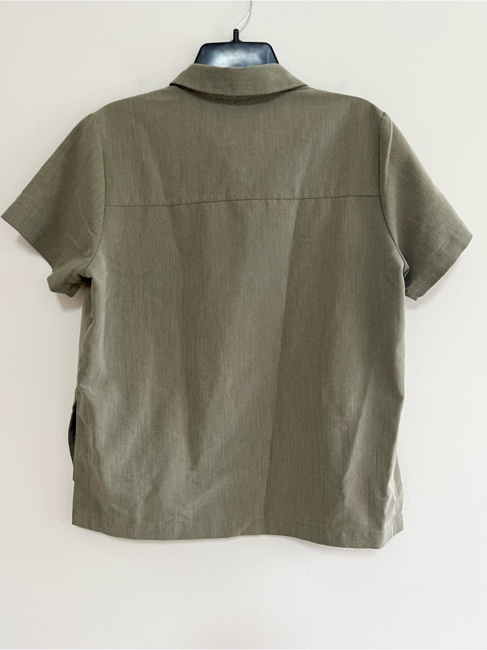 FIGS RARE Saiya Three Pocket Classic Cargo Polo Top Olive Green (PO #2768), sz S - Picture 3 of 9